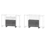 Modular Tool Storage 52 In. W X 20 In. D Standard Duty Black Mobile Workbench Cabinet - Image 11