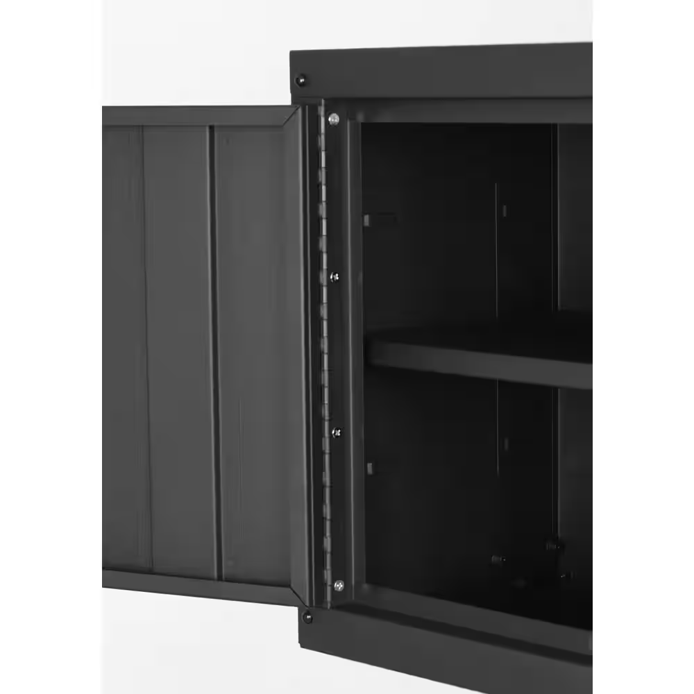 56 In. W X 27.6 In. D 10-Drawer Matte Black Heavy-Duty Mobile Workbench with Pegboard and Top Cabinets - Image 10