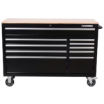 Modular Tool Storage 52 In. W X 20 In. D Standard Duty Black Mobile Workbench Cabinet - Image 2