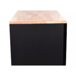 Heavy-Duty 61 In. W X 23 In. D 15-Drawer Matte Black Mobile Workbench Cabinet with Solid Wood Top - Image 12