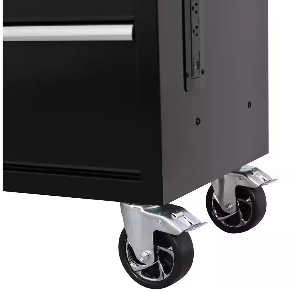 Modular Tool Storage 52 In. W X 20 In. D Standard Duty Black Mobile Workbench Cabinet - Image 15