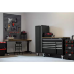 Modular Tool Storage 52 In. W X 20 In. D Standard Duty Black Mobile Workbench Cabinet - Image 5