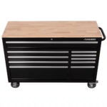 Modular Tool Storage 52 In. W X 20 In. D Standard Duty Black Mobile Workbench Cabinet - Image 7
