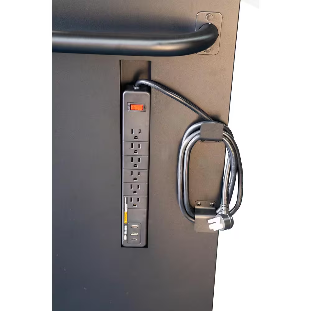 72 In. W X 24 In. D Heavy Duty 18-Drawer Mobile Workbench Cabinet with Adjustable-Height Hardwood Top in Matte Black - Image 9